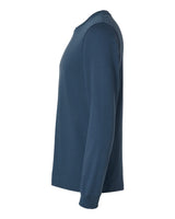 BELLA+CANVAS 3501 Vintage Navy - side, blank shirt