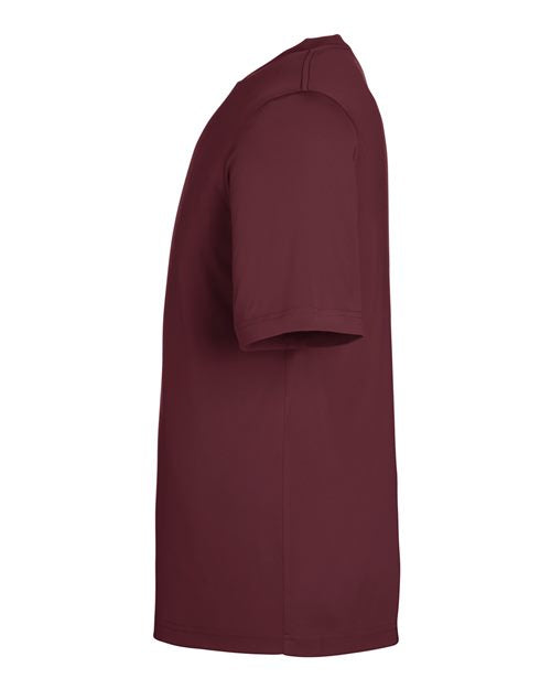 CORE365 CE10 Burgundy performance shirt - Sleeve and side view
