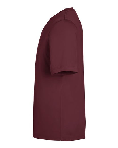 CORE365 CE10 Burgundy performance shirt - Sleeve and side view