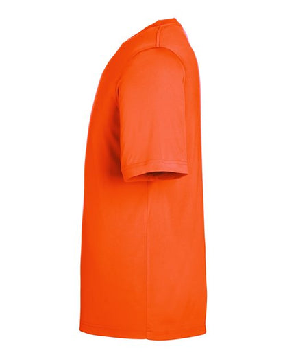 CORE365 CE10 Campus Orange performance shirt - Sleeve and side view
