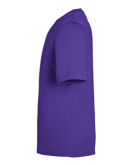 CORE365 CE10 Campus Purple performance shirt - Sleeve and side view