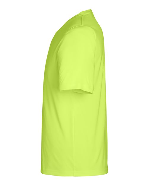 CORE365 CE10 Safety Yellow performance shirt - Sleeve and side view