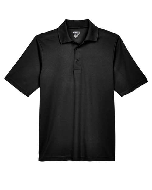 CORE365 88181 Black polo - Front view