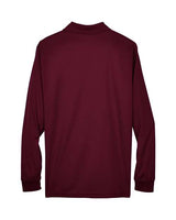 CORE365 88192 Burgundy long-sleeve polo - Back view