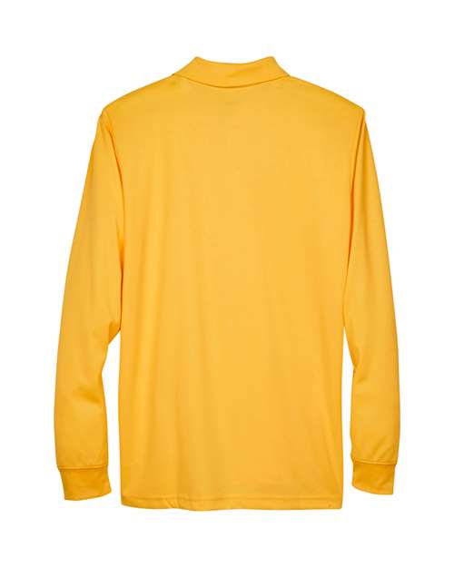 CORE365 88192 Campus Gold long-sleeve polo - Back view