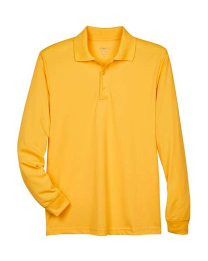 CORE365 88192 Campus Gold long-sleeve polo - Front view