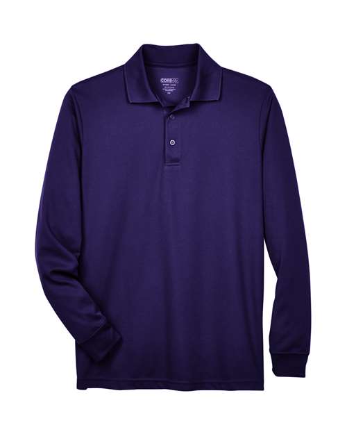 CORE365 88192 Campus Purple long-sleeve polo - Front view