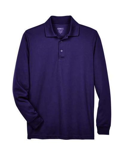 CORE365 88192 Campus Purple long-sleeve polo - Front view