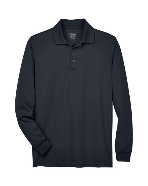 CORE365 88192 Carbon long-sleeve polo - Front view