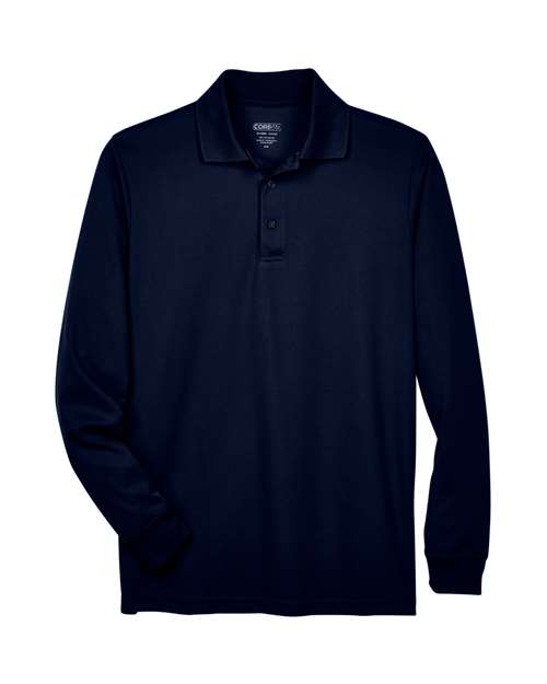 CORE365 88192 Classic Navy long-sleeve polo - Front view