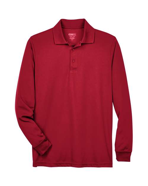 CORE365 88192 Classic Red long-sleeve polo - Front view