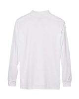 CORE365 88192 White long-sleeve polo - Back view