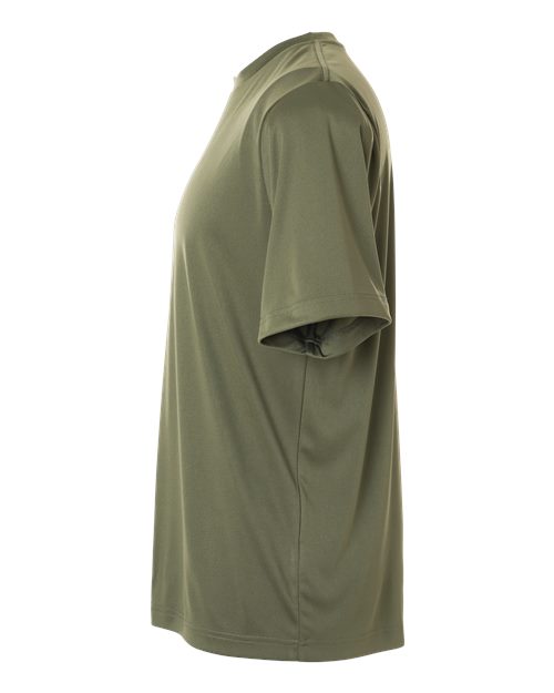 CORE365 CE10 Military Green performance shirt - Sleeve and side view
