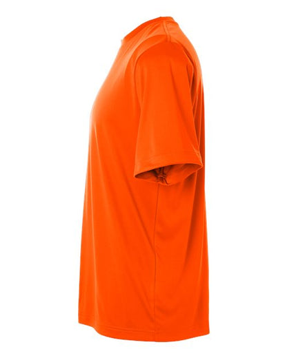 CORE365 CE10 Safety Orange performance shirt - Sleeve and side view