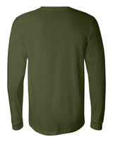 BELLA+CANVAS 3501 Olive - back, blank shirt