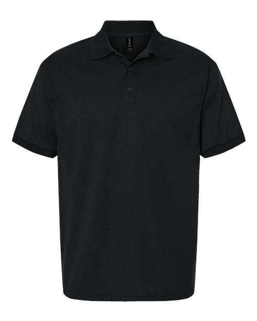 Gildan 8800 Black polo - Front view