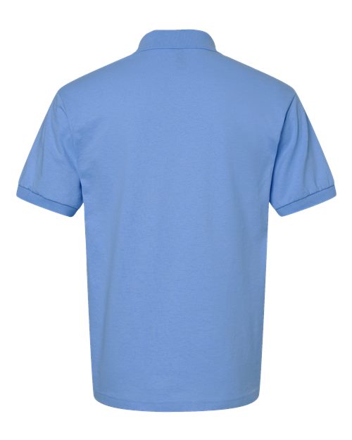 Gildan 8800 Carolina Blue polo - Back view