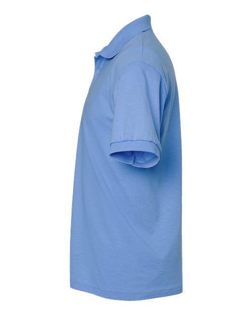 Gildan 8800 Carolina Blue polo - Sleeve and side view