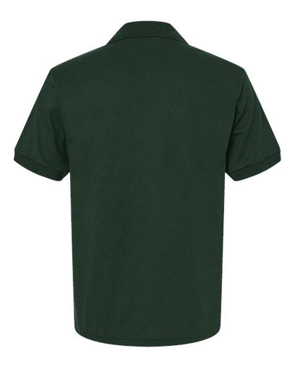 Gildan 8800 Forest Green polo - Back view