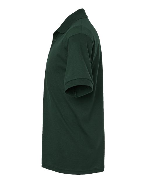 Gildan 8800 Forest Green polo - Sleeve and side view