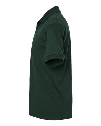 Gildan 8800 Forest Green polo - Sleeve and side view