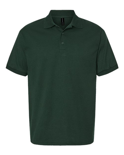 Gildan 8800 Forest Green polo - Front view