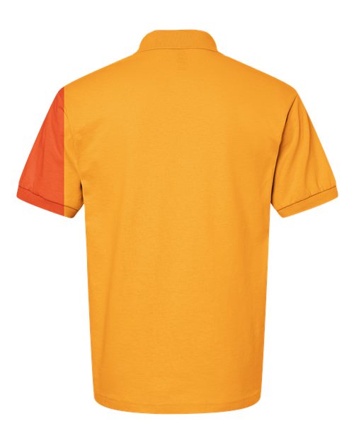 Gildan 8800 Gold polo - Back view