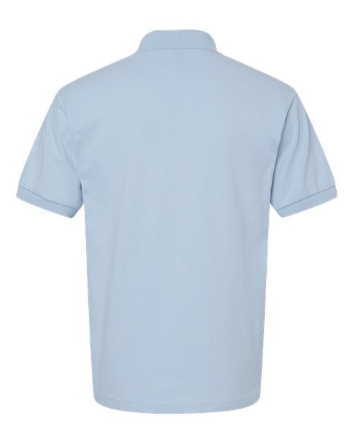 Gildan 8800 Light Blue polo - Back view