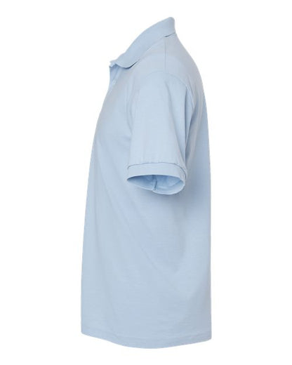 Gildan 8800 Light Blue polo - Sleeve and side view