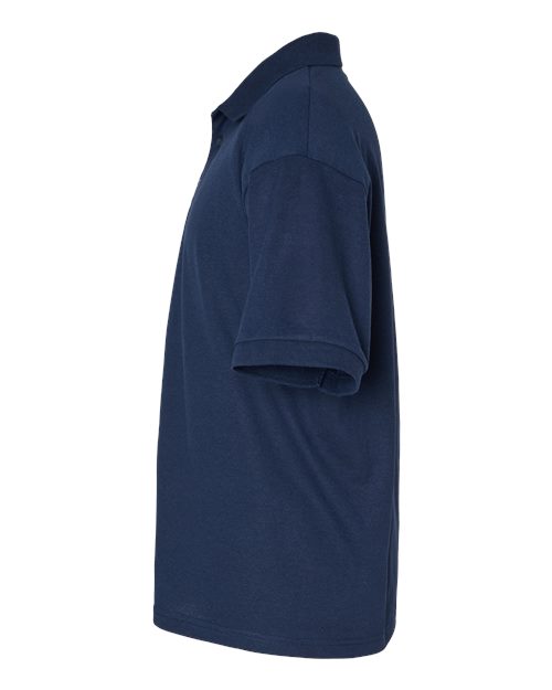 Gildan 8800 Navy polo - Sleeve and side view