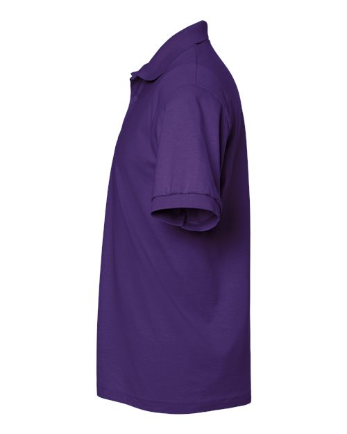 Gildan 8800 Purple polo - Sleeve and side view