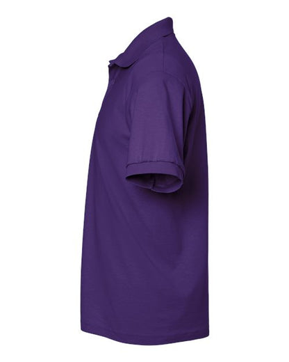 Gildan 8800 Purple polo - Sleeve and side view