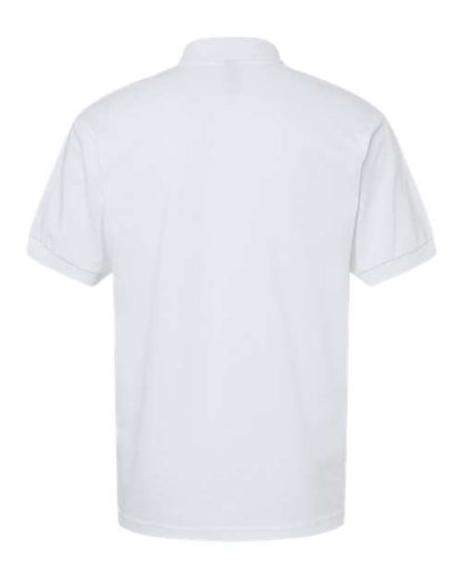 Gildan 8800 White polo - Back view