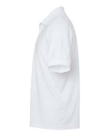 Gildan 8800 White polo - Sleeve and side view