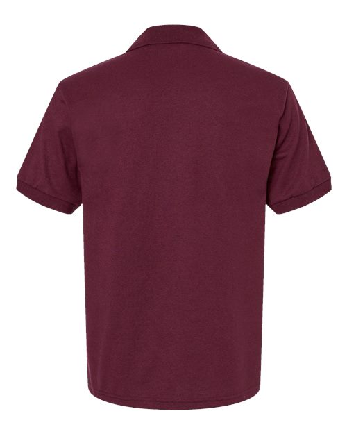 Gildan 8800 Maroon polo - Back view