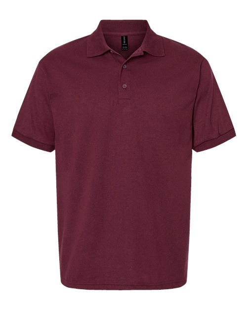 Gildan 8800 Maroon polo - Front view