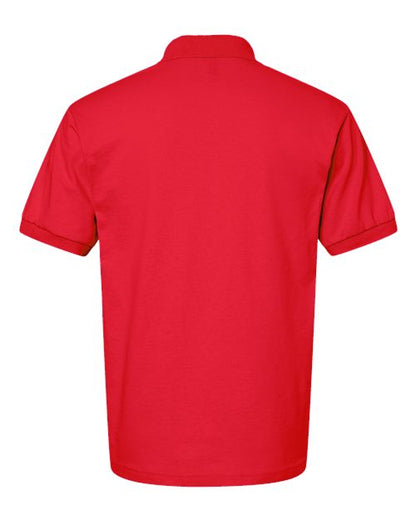 Gildan 8800 Red polo - Back view