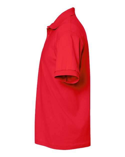 Gildan 8800 Red polo - Sleeve and side view
