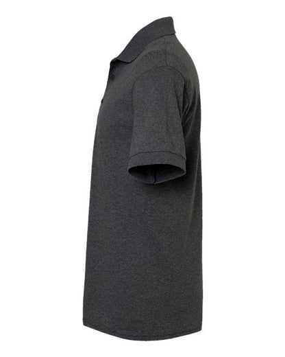 Gildan 8800 Dark Heather polo - Sleeve and side view
