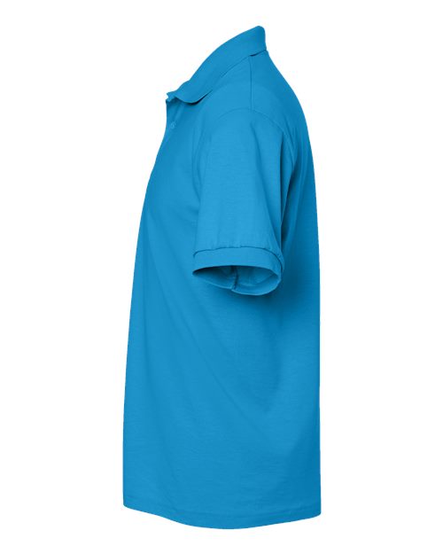 Gildan 8800 Sapphire polo - Sleeve and side view