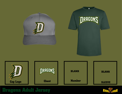 Dragons Jersey/Shirt & Cap Combo