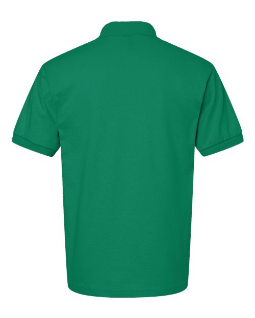 Gildan 8800 Kelly Green polo - Back view