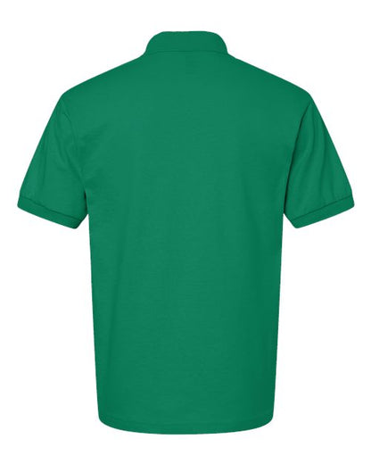 Gildan 8800 Kelly Green polo - Back view