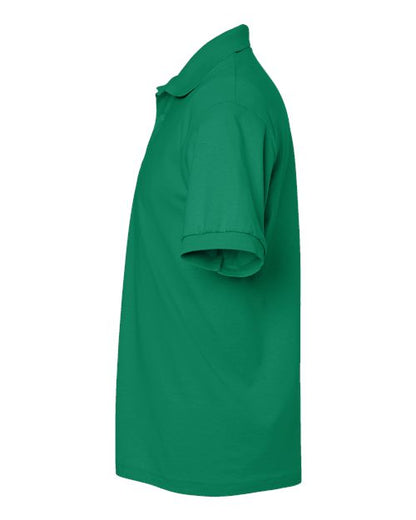 Gildan 8800 Kelly Green polo - Sleeve and side view