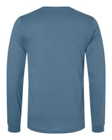 BELLA+CANVAS 3501 Steel Blue - back, blank shirt