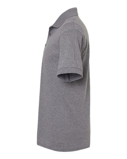 Gildan 8800 Graphite Heather polo - Sleeve and side view