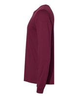 BELLA+CANVAS 3501 Maroon - side, blank shirt
