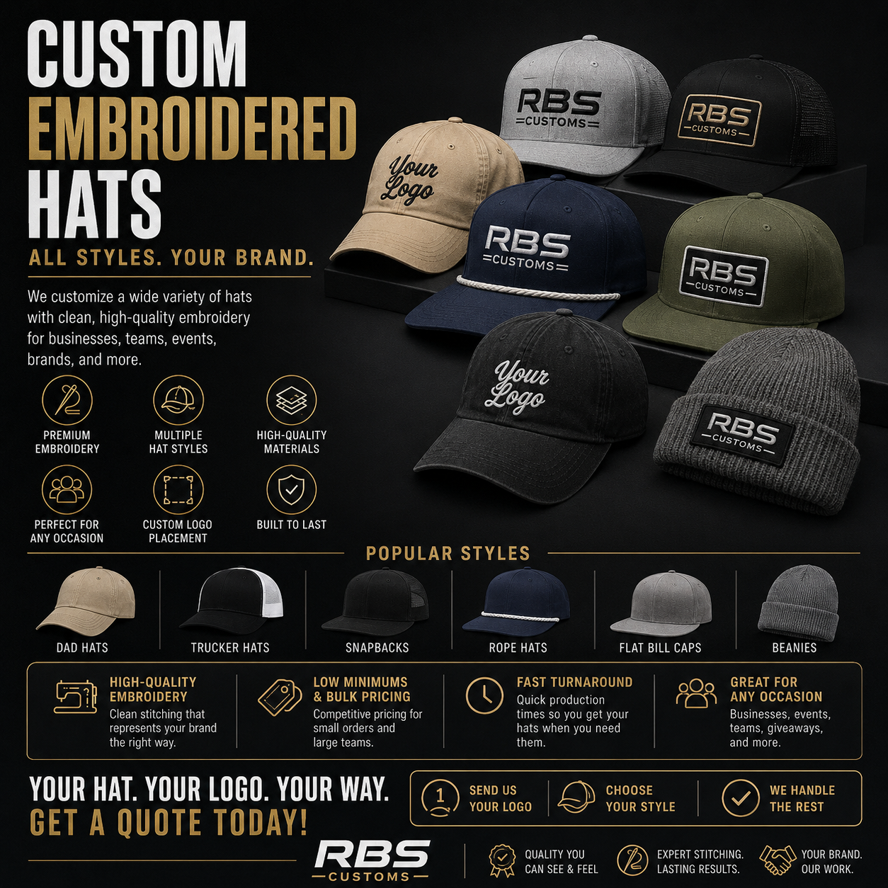 Embroidered Hats