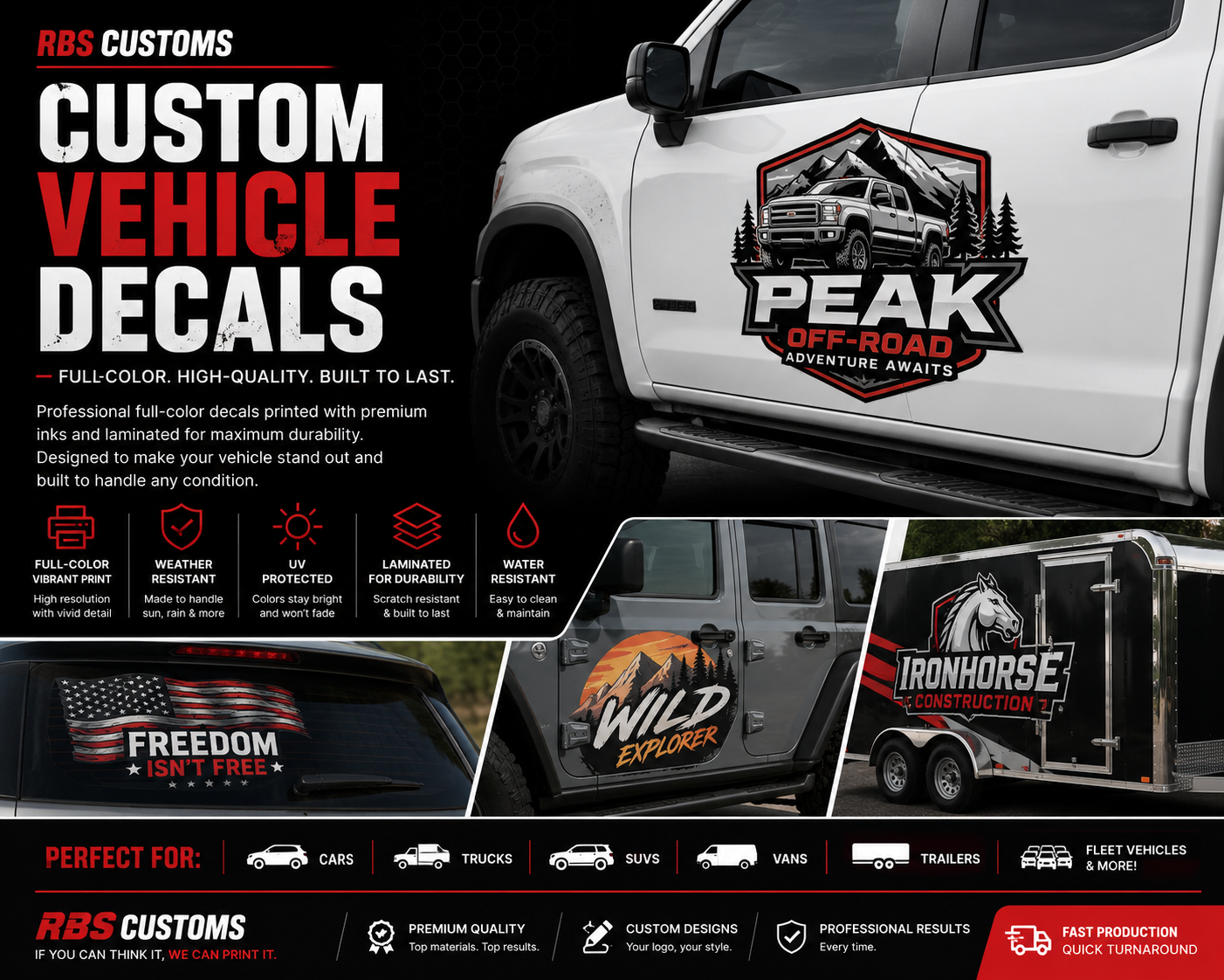 Custom Vehical  Decals